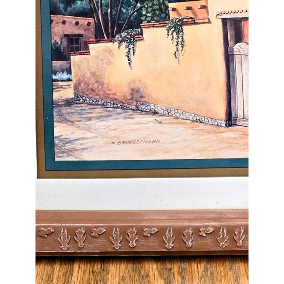 1992 HOMCO Adobe House Print Southwest Decor Vintage Wall Art - Picture 2 of 8